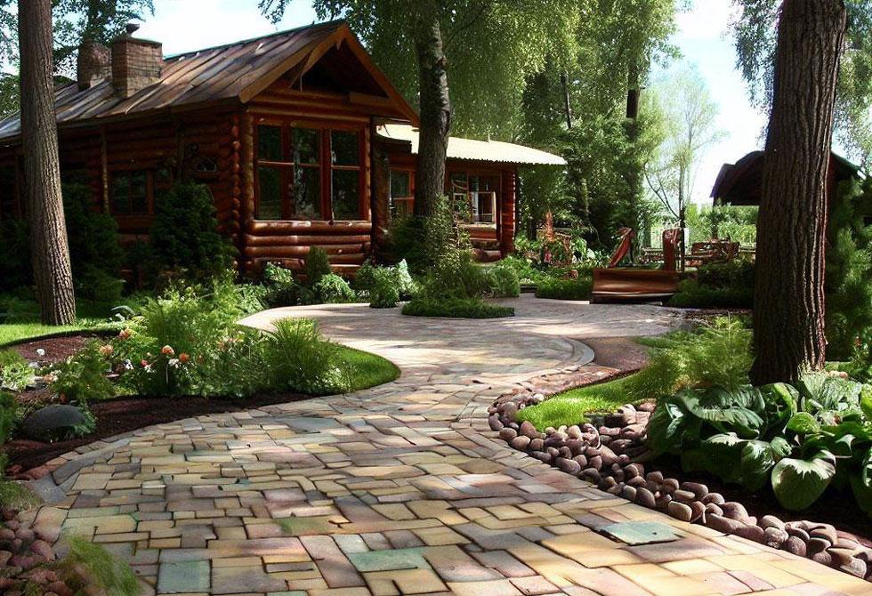 Укладка тротуарной плитки на даче | Планета2000