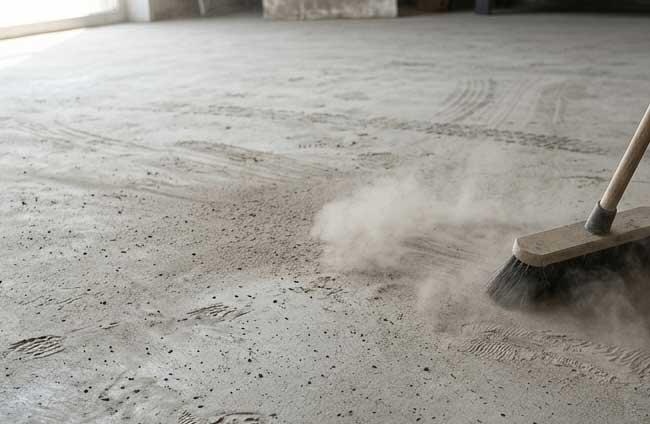 Чим обробити бетонну підлогу, щоб не пилила
