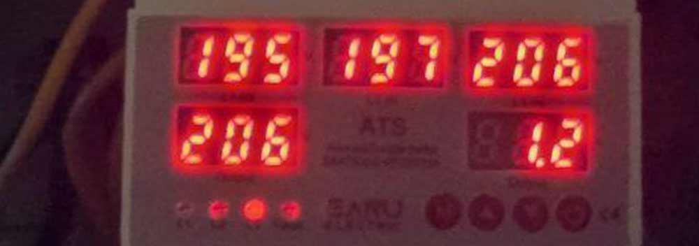 Допустимое напряжение в сети 