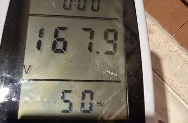 Допустимое напряжение в сети 