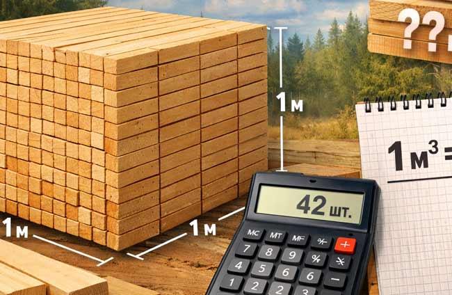 Количество досок в одном кубе