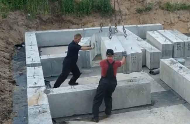 Сборный фундамент для дома